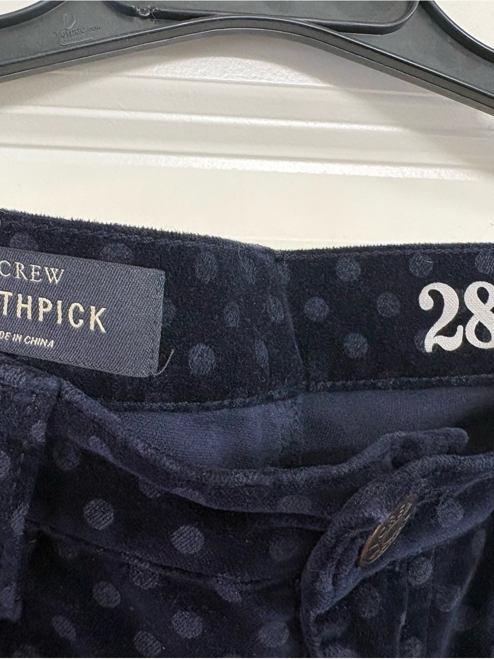 J. Crew Navy Polka Dot Skinny Pants